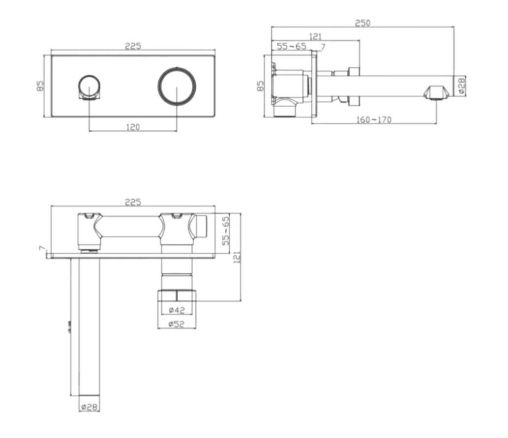 Wall Mounted Bathroom Faucet(MBF-506) thumbnail 2
