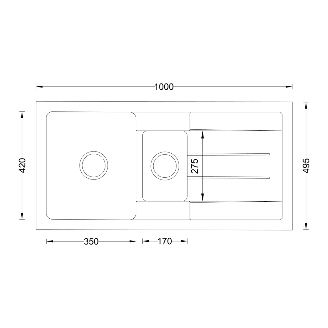 Kitchen Granite Sink (V02-117WA) thumbnail 2