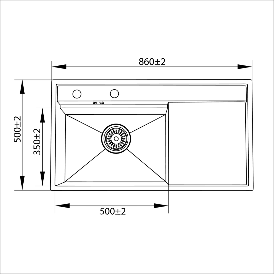 Stainless Steel Kitchen Sink (P03-908) thumbnail 2