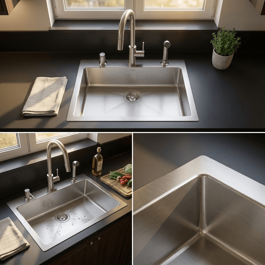 Stainless Steel Kitchen Sink (N01-804LX) thumbnail 4
