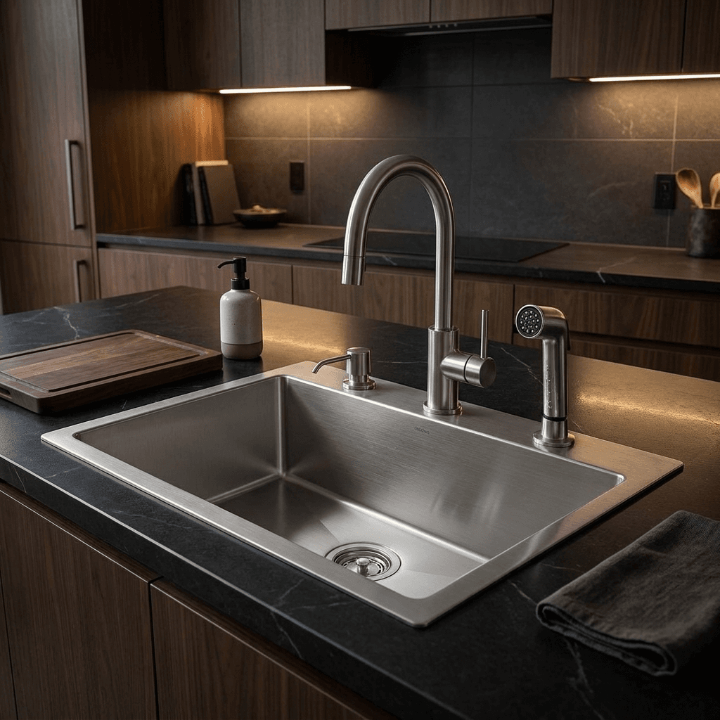 Stainless Steel Kitchen Sink (N01-805LX) thumbnail 3