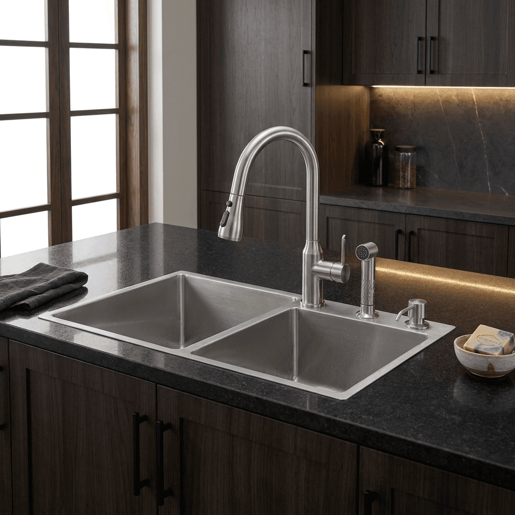 Stainless Steel Kitchen Sink (N02-807LX) thumbnail 5