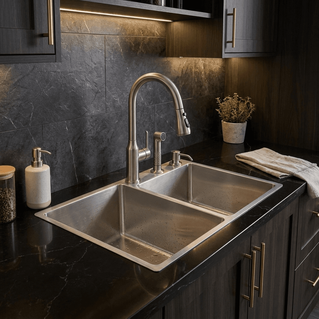 Stainless Steel Kitchen Sink (N02-808LX) thumbnail 5