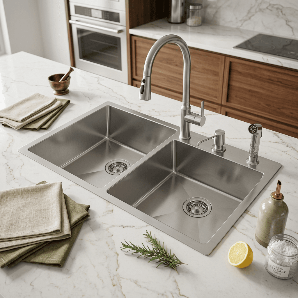 Stainless Steel Kitchen Sink (N02-809LX) thumbnail 4