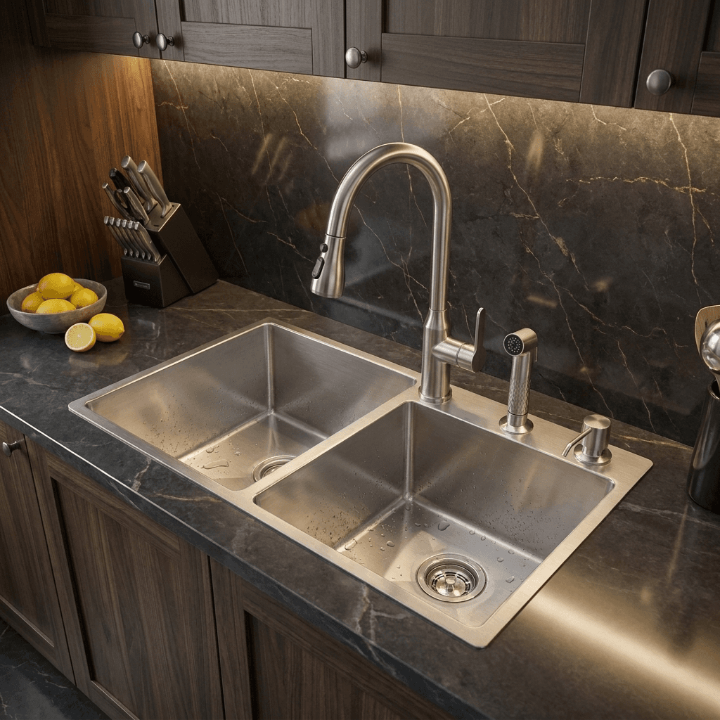 Stainless Steel Kitchen Sink (N02-810LX) thumbnail 5