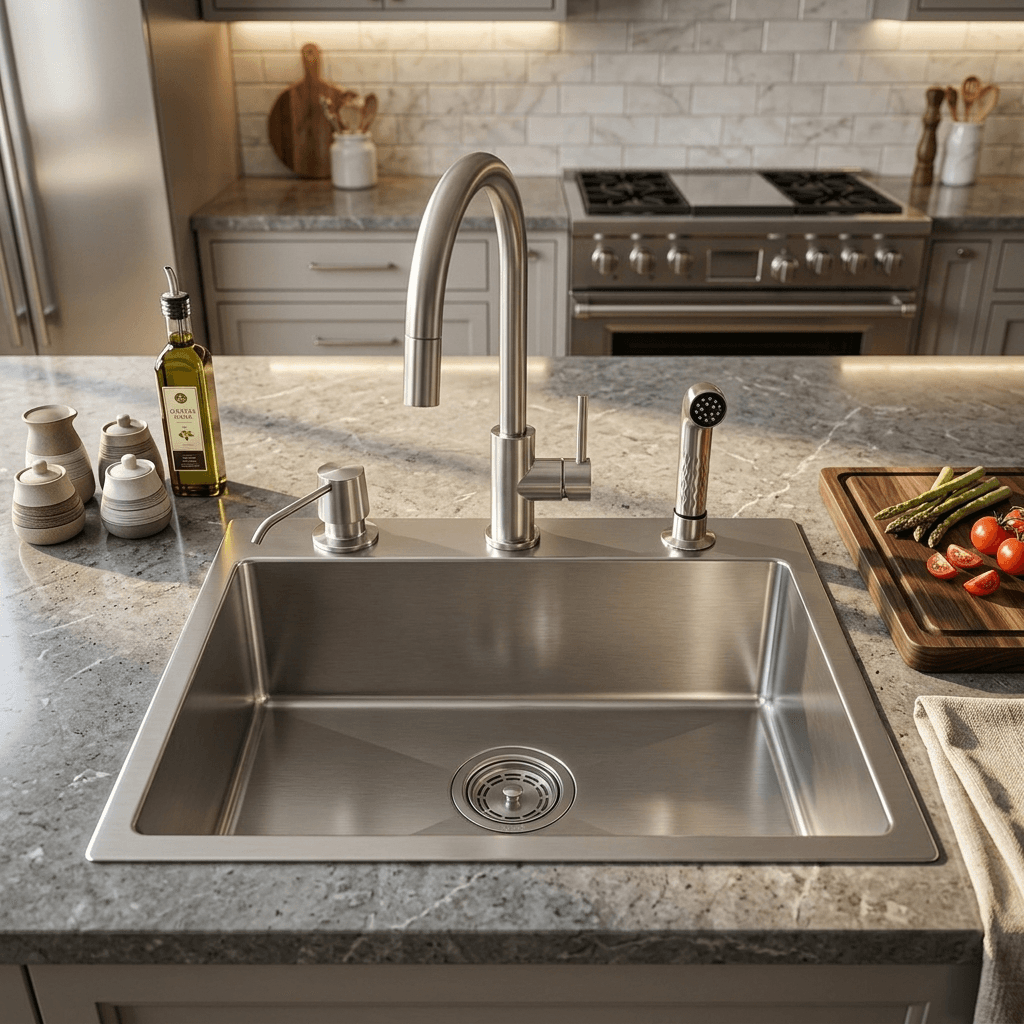Stainless Steel Kitchen Sink (N01-803WA) thumbnail 3