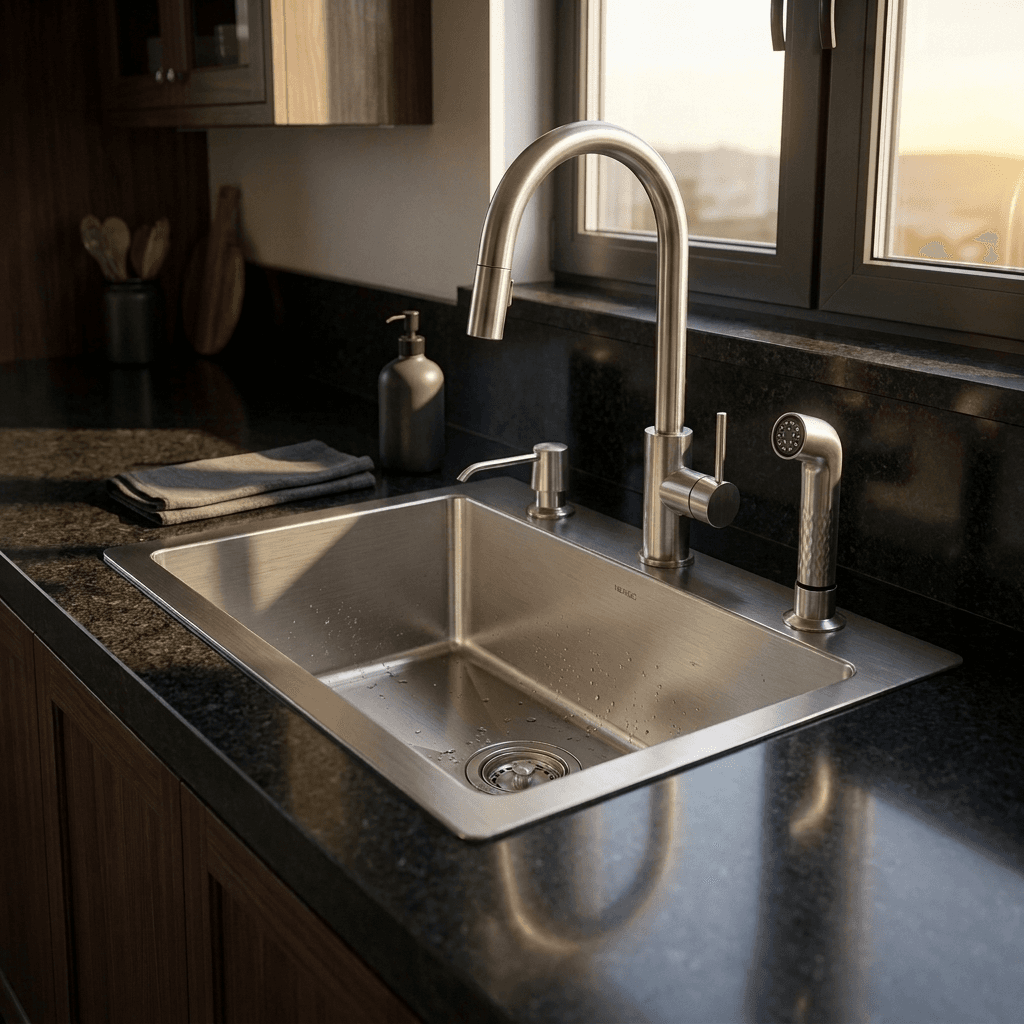 Stainless Steel Kitchen Sink (N01-803WA) thumbnail 5