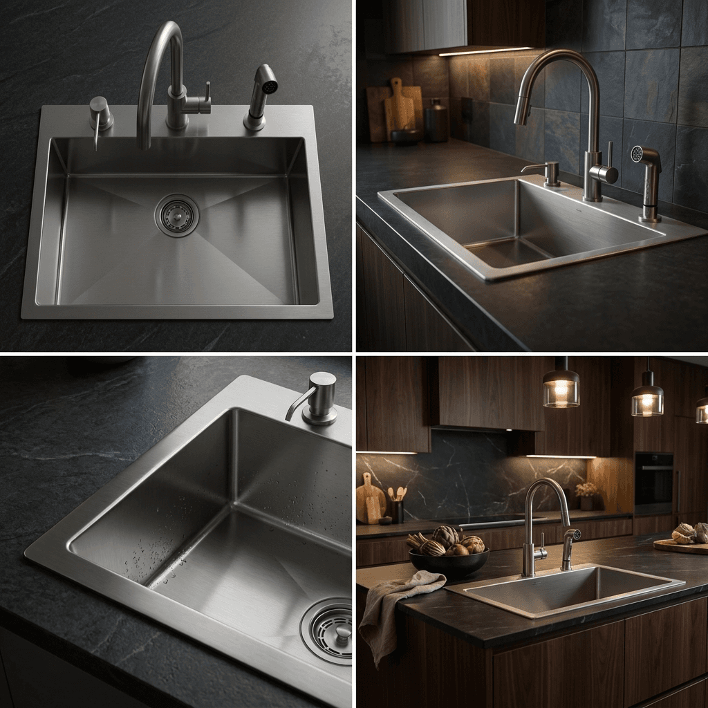 Stainless Steel Kitchen Sink (N01-805WA) thumbnail 5