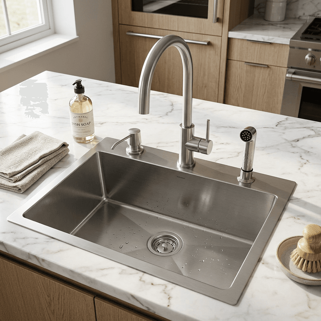 Stainless Steel Kitchen Sink (N01-805WA) thumbnail 6