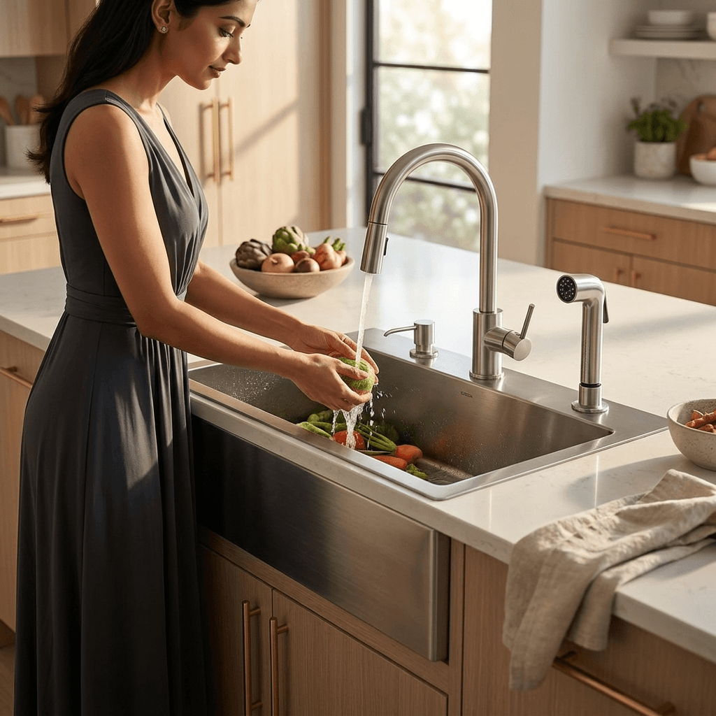 Stainless Steel Kitchen Sink (N01-806WA) thumbnail 3