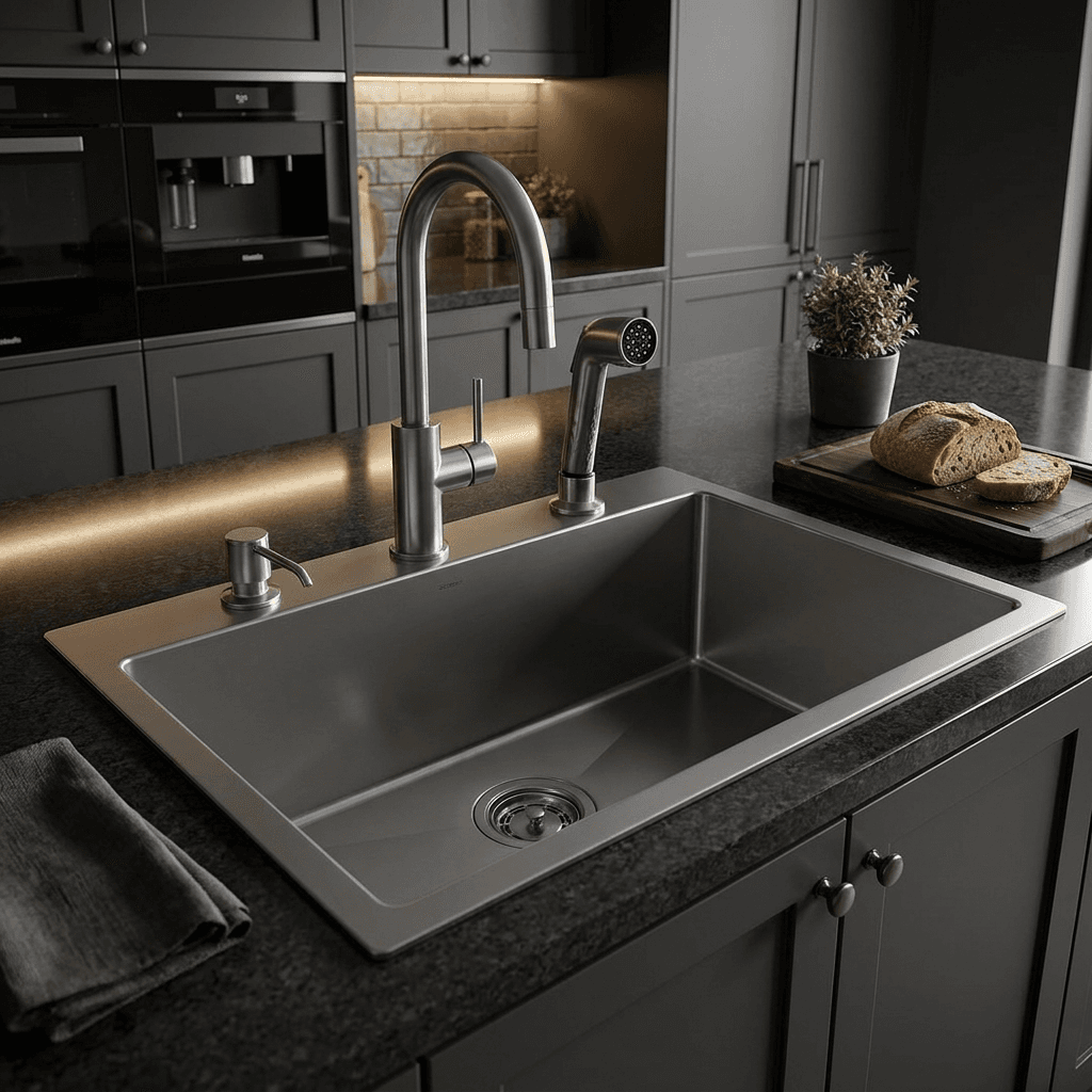 Stainless Steel Kitchen Sink (N01-806WA) thumbnail 4
