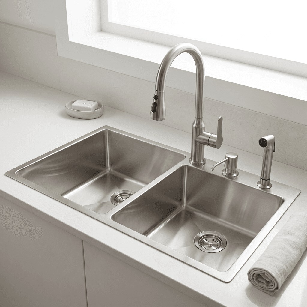 Stainless Steel Kitchen Sink (N02-810WA) thumbnail 3