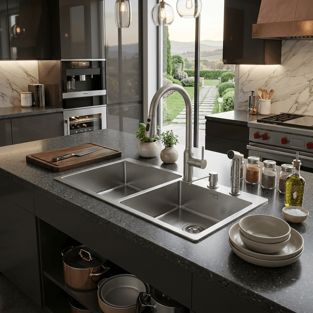 Stainless Steel Kitchen Sink (N02-811WA) thumbnail 2
