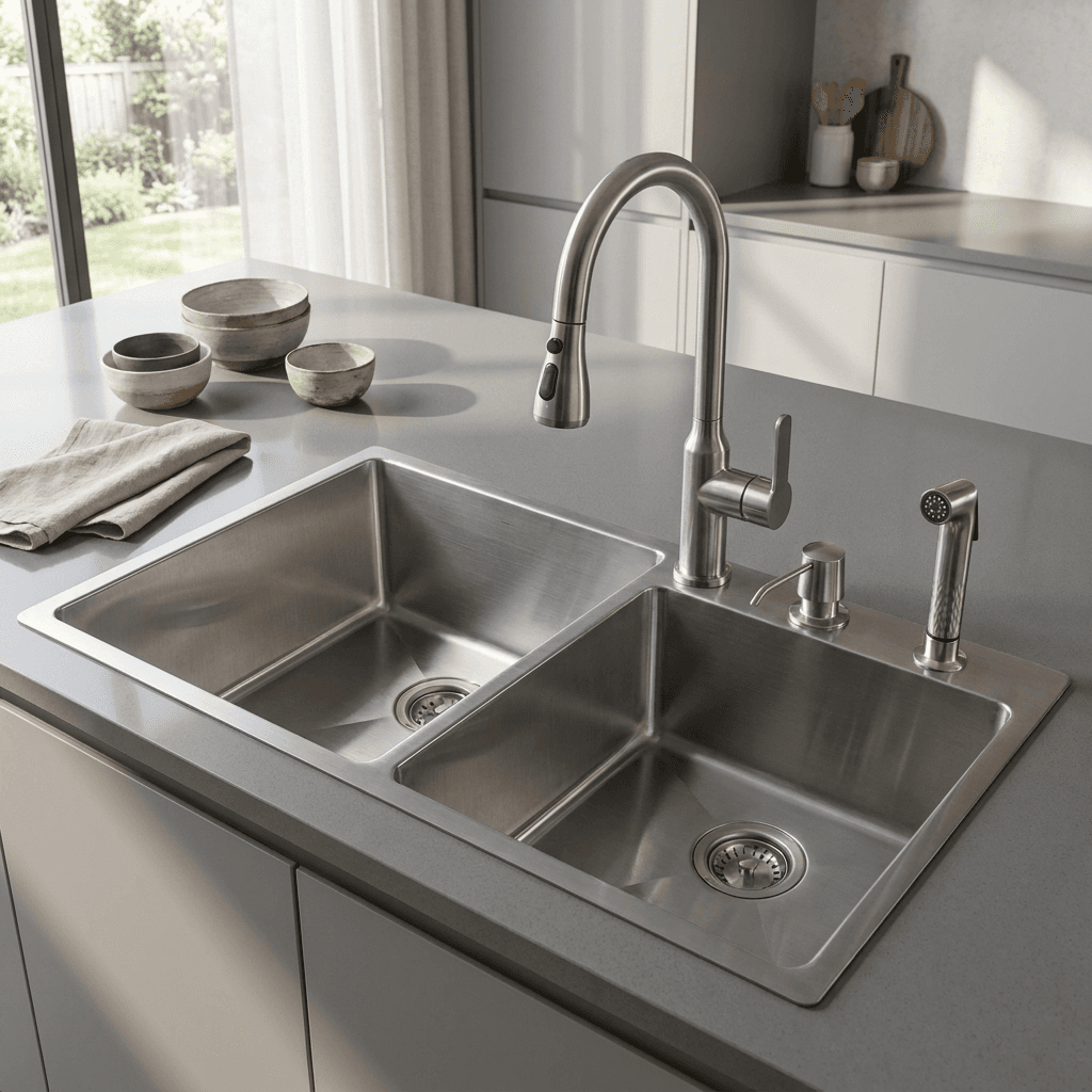 Stainless Steel Kitchen Sink (N02-811WA) thumbnail 4