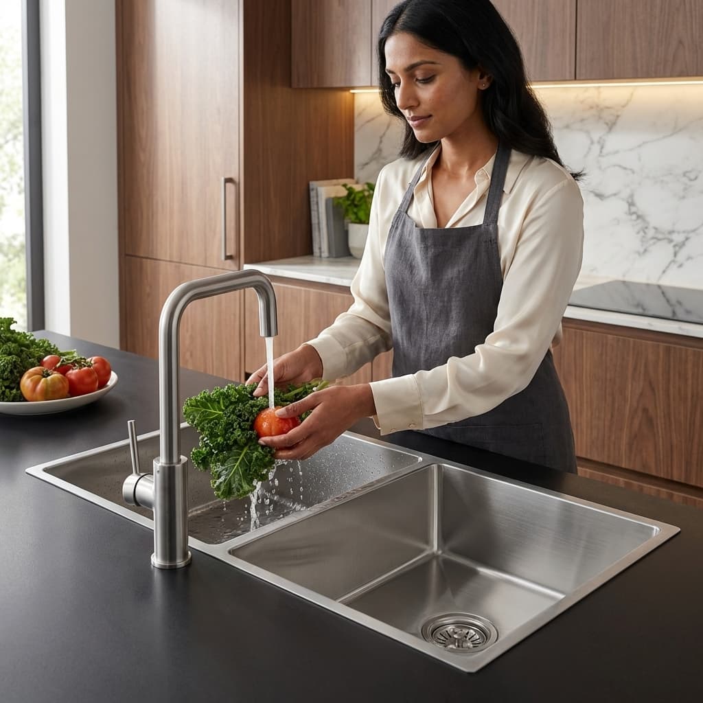Stainless Steel Kitchen Sink(E02-708) thumbnail 3