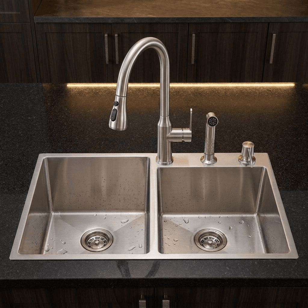 Stainless Steel Kitchen Sink (N02-809WA)