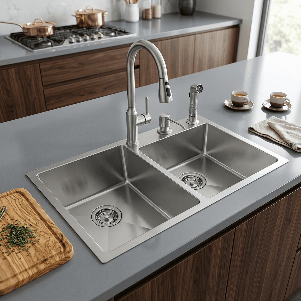 Stainless Steel Kitchen Sink (N02-808WA)
