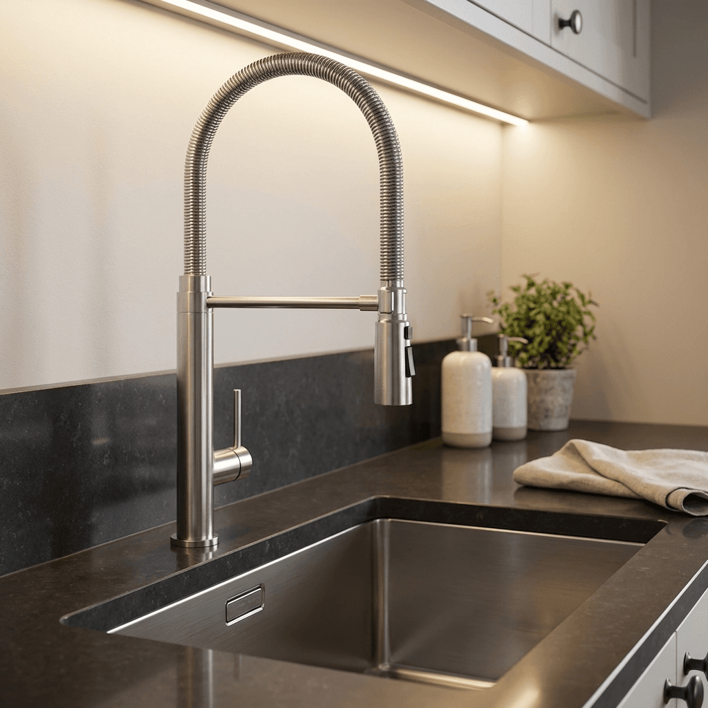 Pull Down Spring Kitchen Faucet(MKF-30432) thumbnail 1